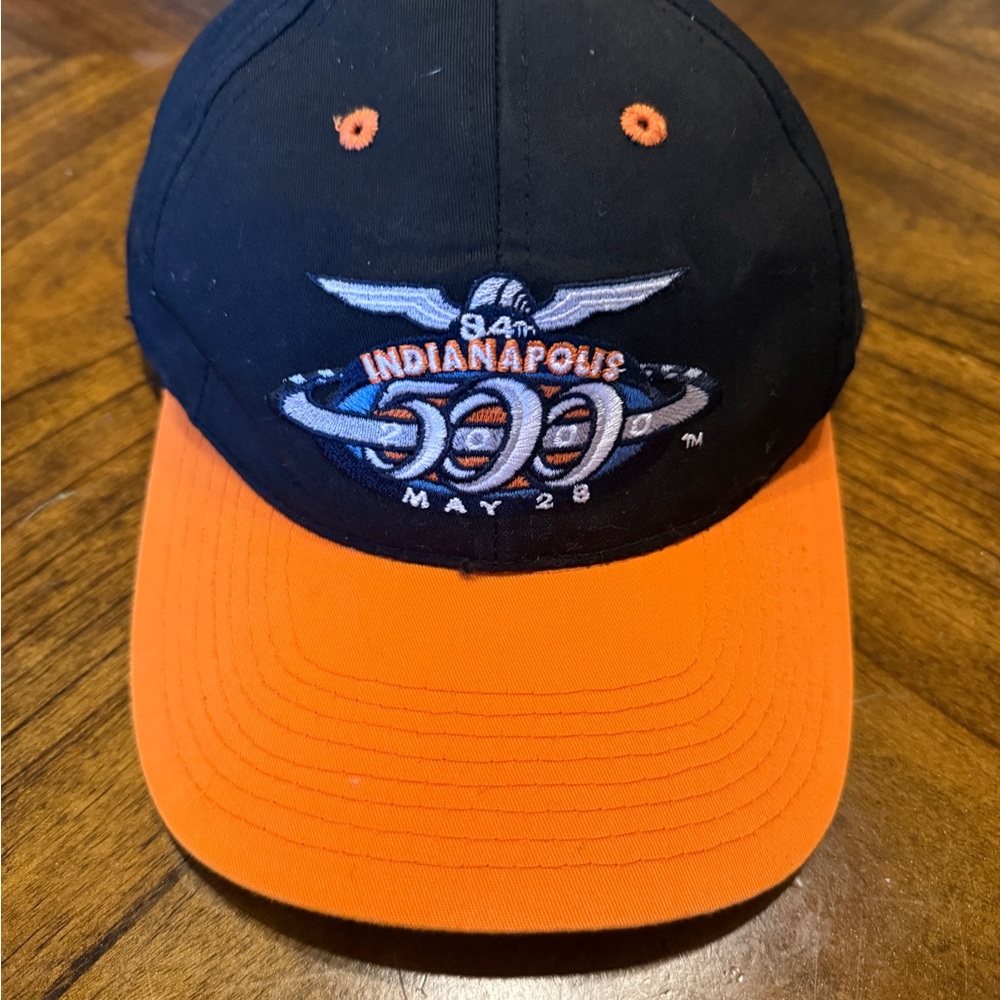 Vintage Indy Indianapolis 500 Black and Orange Hat 84th Running 5/28/2000